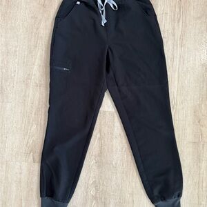 FIGS Zamora Jogger Scrub Pants – Black – Size Small Regular